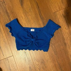 Cotton On crochet knot front crop top - M